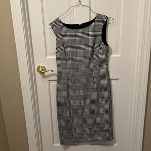 Glen plaid shift dress